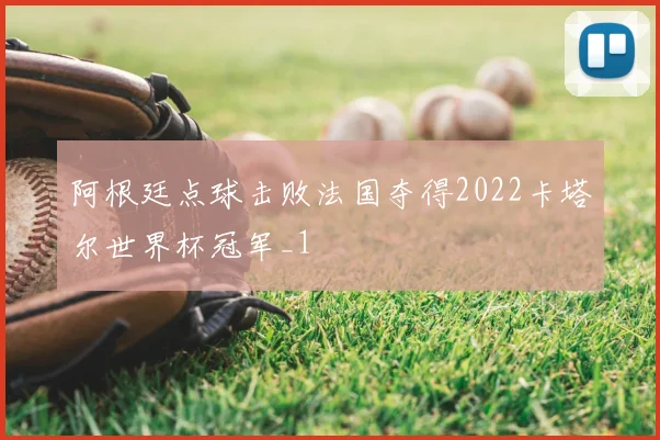 阿根廷点球击败法国夺得2022卡塔尔世界杯冠军_1
